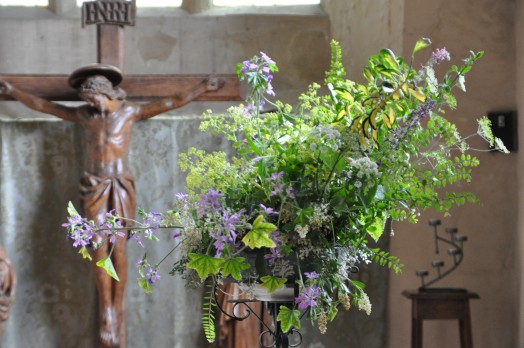 The interior of the church at Alphamstone