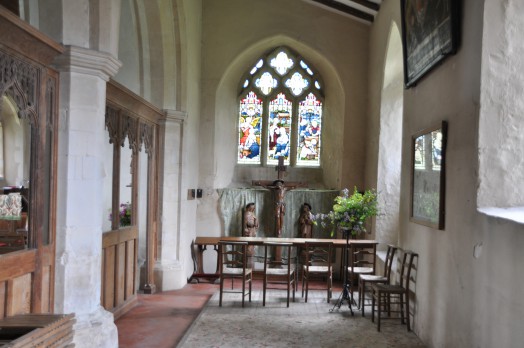 The interior of the church at Alphamstone