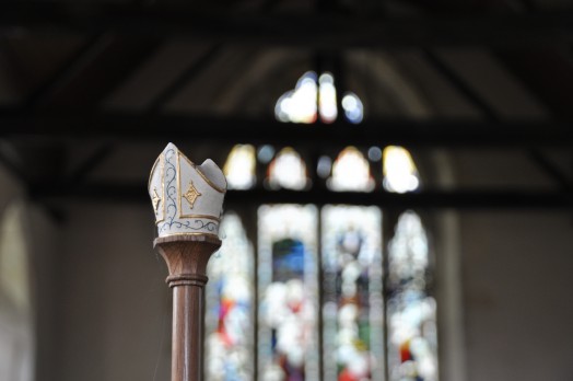 Inside St Barnabas church at Alphamstone