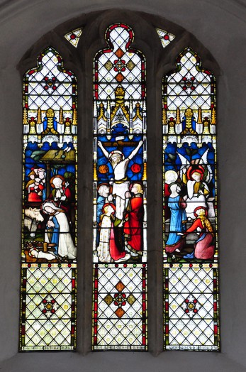 The windows at Belchamp Otten church contain fragments of medieval glass