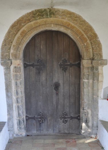 The norman door of Belchamp Otten Church