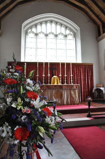 The interior of Belchamp St Paul church