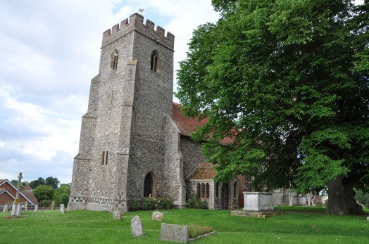 The tower of St Andrew's Church at Bulmer