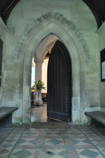 The door within the porch at Foxearth church