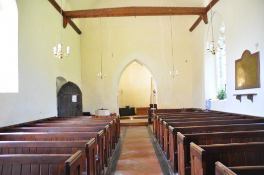 Inside the church of the Holy Innocents at Lamarsh