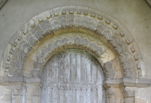 Detail of the Norman door at Middleton Church