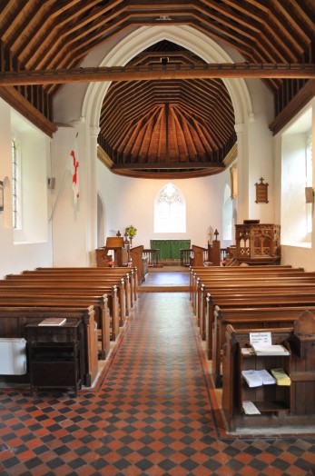 The interior of Pentlow church