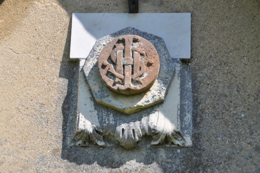 An emblem in the stone work at Ovington Church