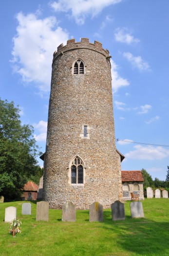 Pentlow Church's round tower, Essex