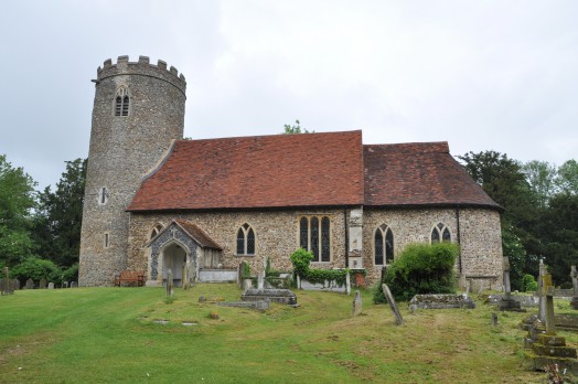 The round towered church of St Gregory and St George at Pentlow.