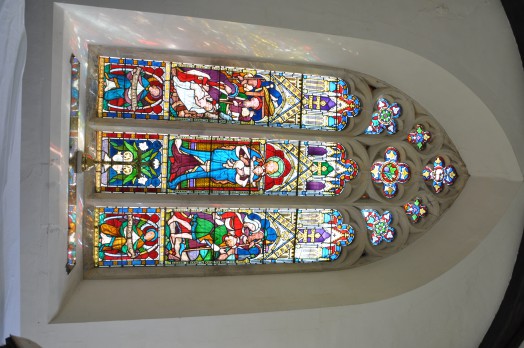 Stained glass at Ovington Church