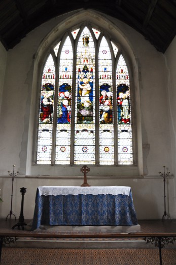 Stained glass at St Andrew's Church, Bulmer