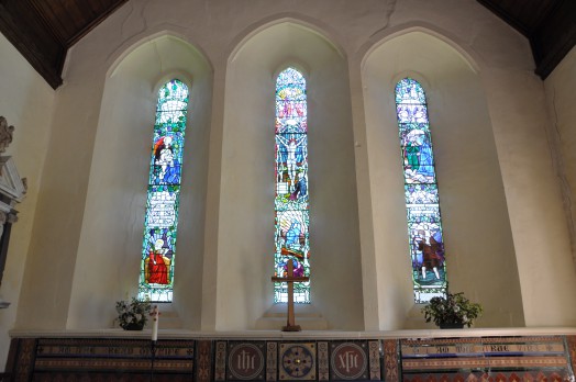 Stained glass dating from 1895 in memory of Rev. CB Teesdale, his widow and daughter