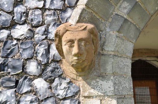 Detail of stone carving at Pentlow church