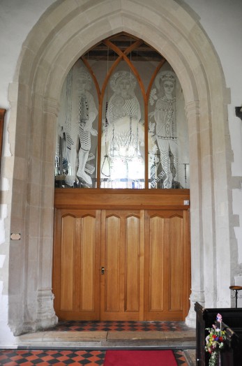 oak tower screen designed by Terry Daniel and built by Bryan Rooke