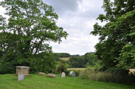 View from the churchyard at Alphamstone