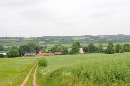 View towards Lamarsh Church, Essex