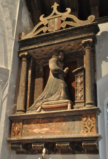 A monument to the Waldegrave family in the chancel at Borley Church