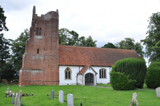 The tower at Wickham St Paul Church, Essex